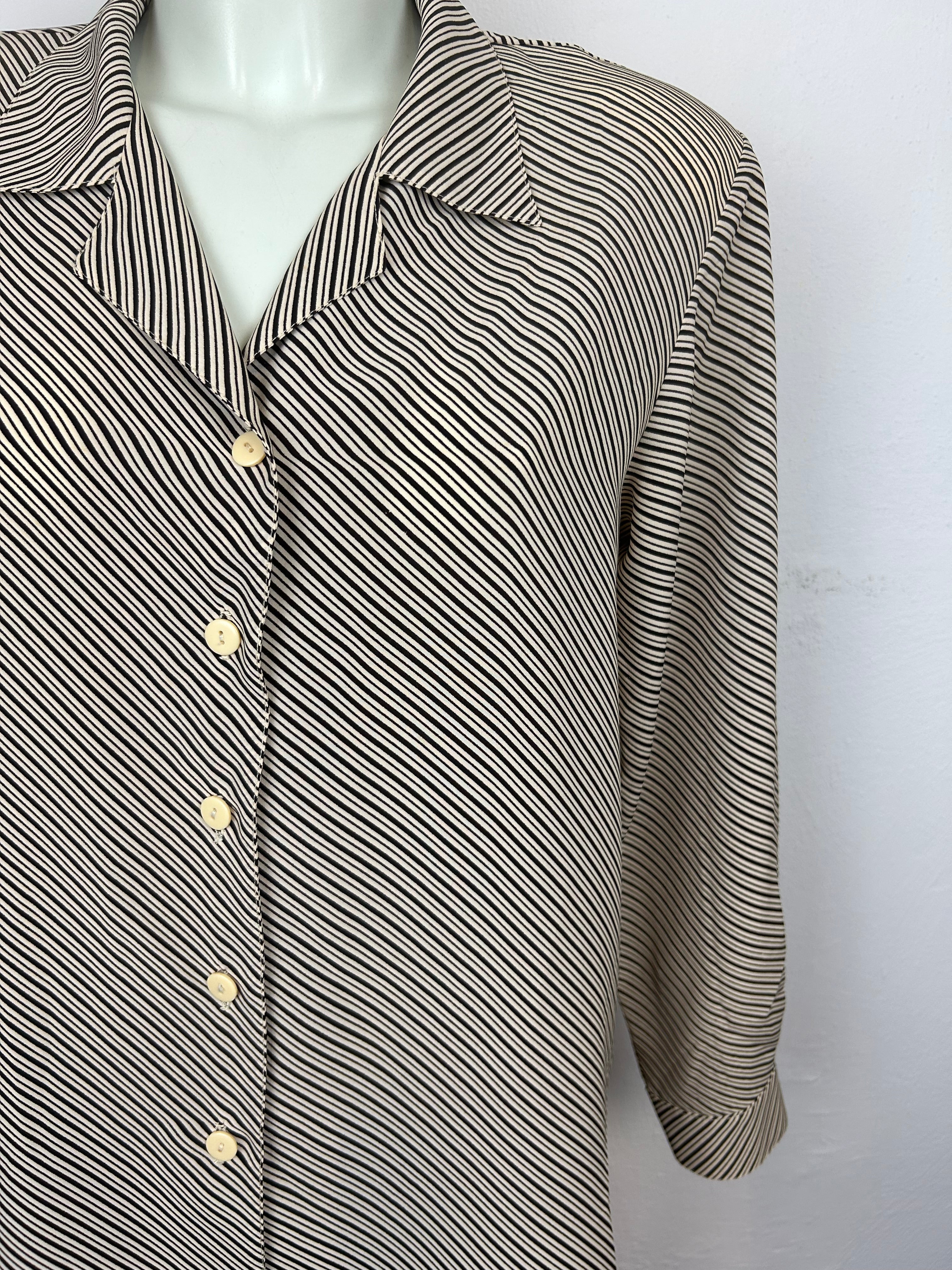 Vintage Silk Ριγέ Πουκάμισο