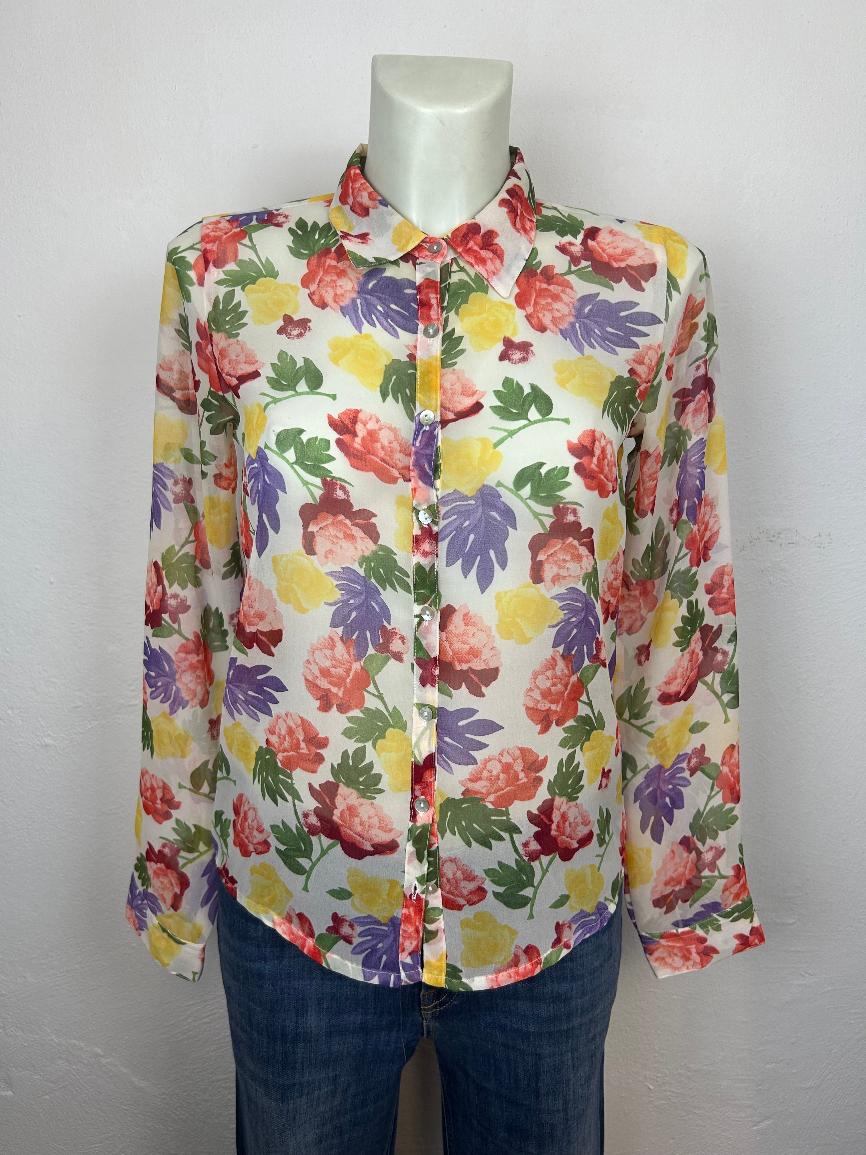 Πουκάμισο Floral Διαφανές Vintage