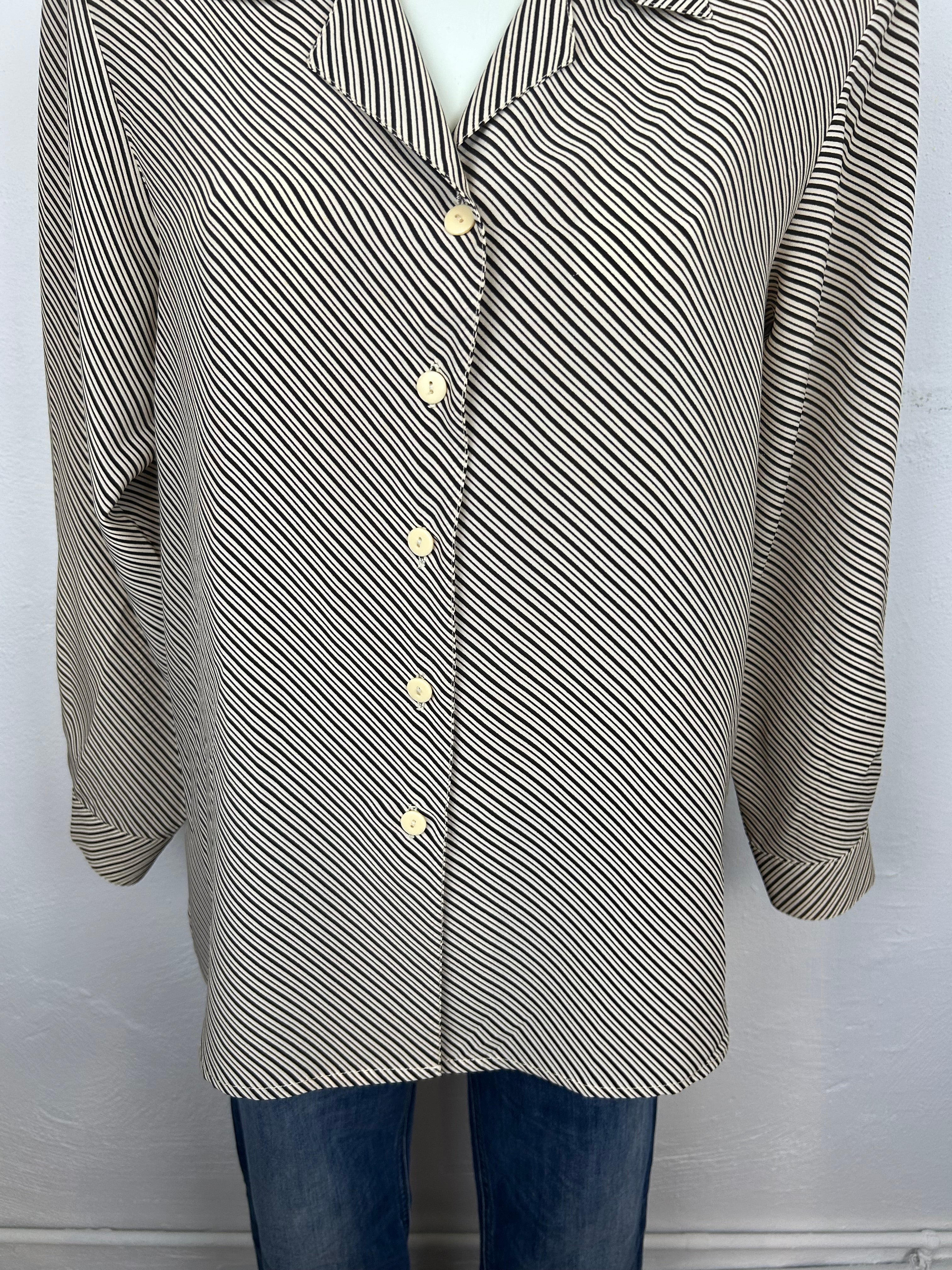 Vintage Silk Ριγέ Πουκάμισο