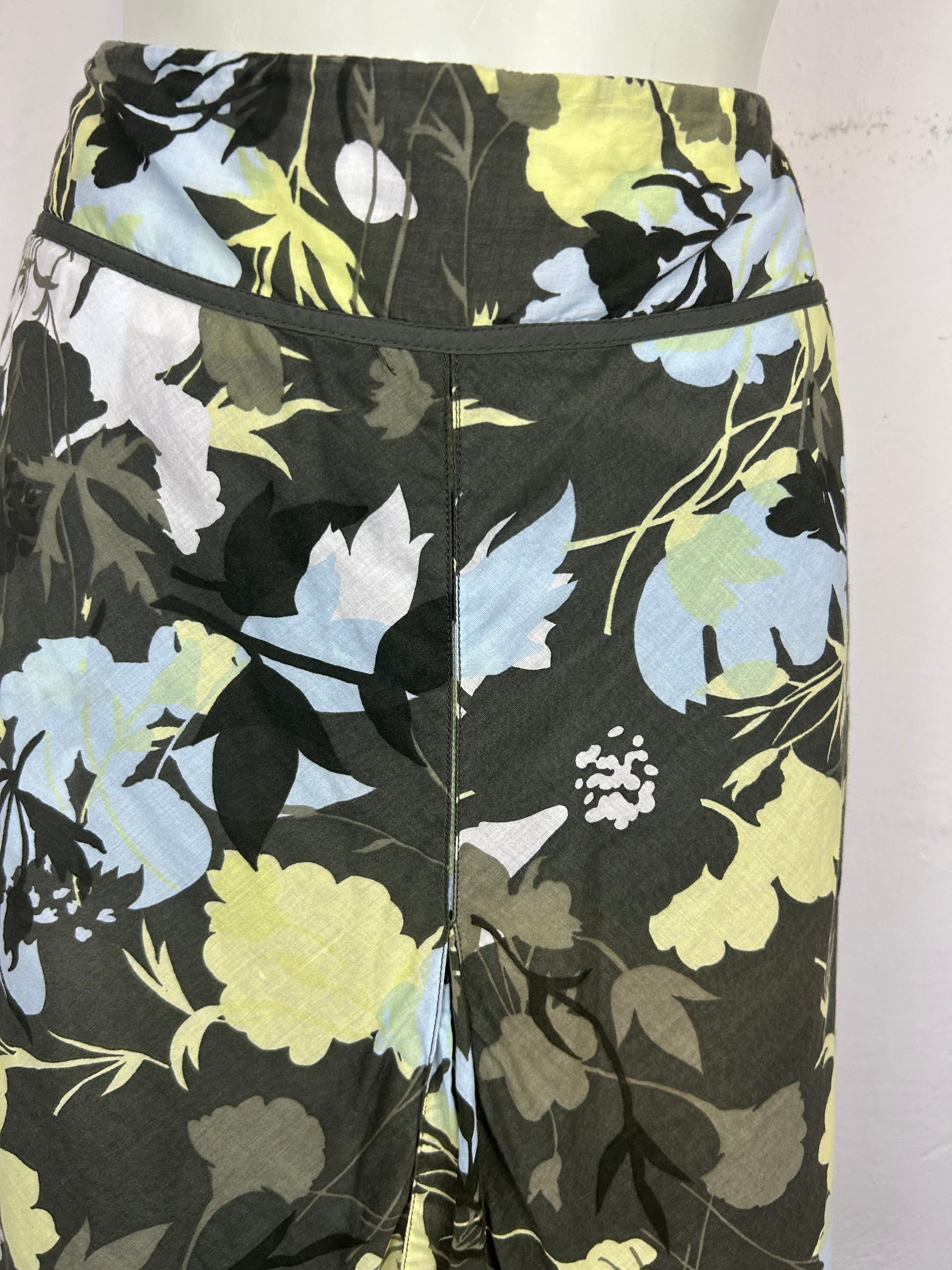 Vintage Floral Φούστα Midi Street One – Χακί / Κίτρινο / Γαλάζιο