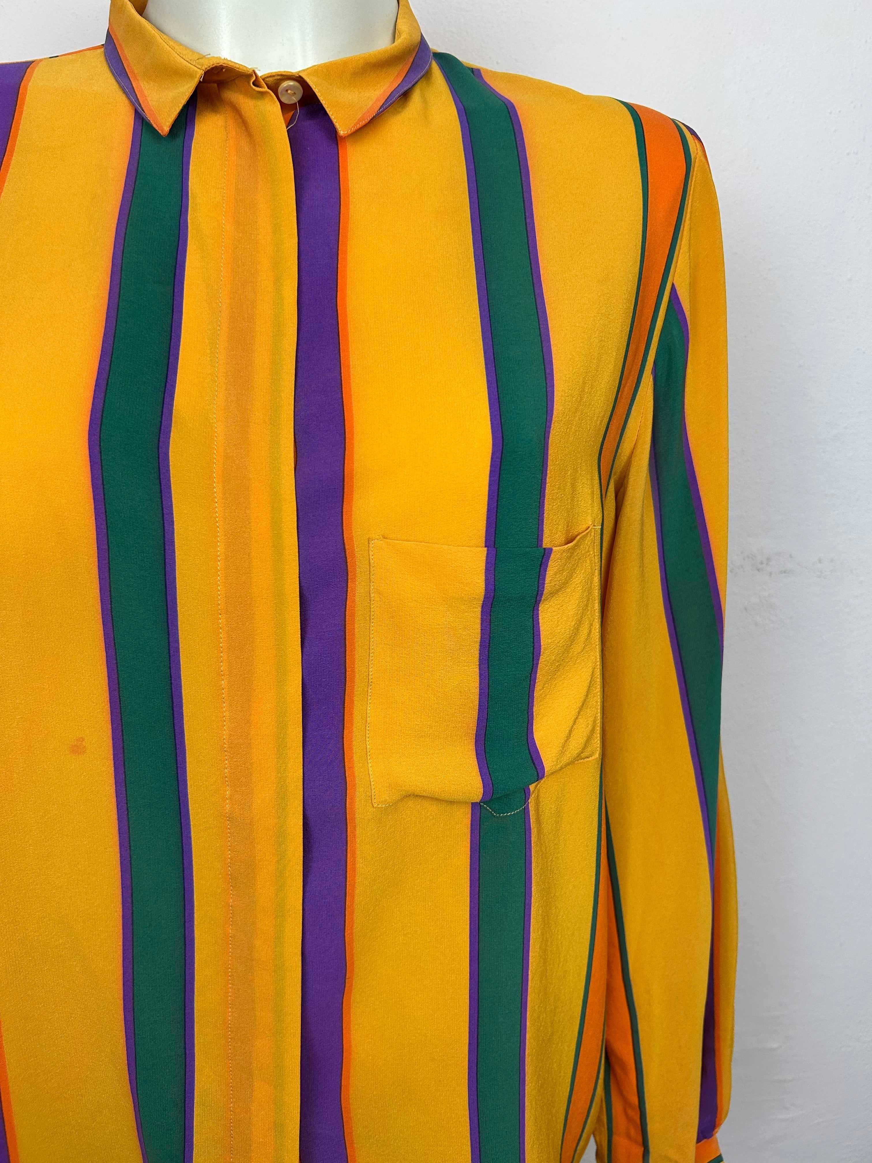 Vintage Ριγέ Πουκάμισο Κίτρινο | Multicolor Stripes