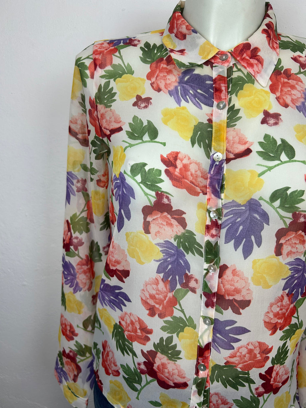 Πουκάμισο Floral Διαφανές Vintage