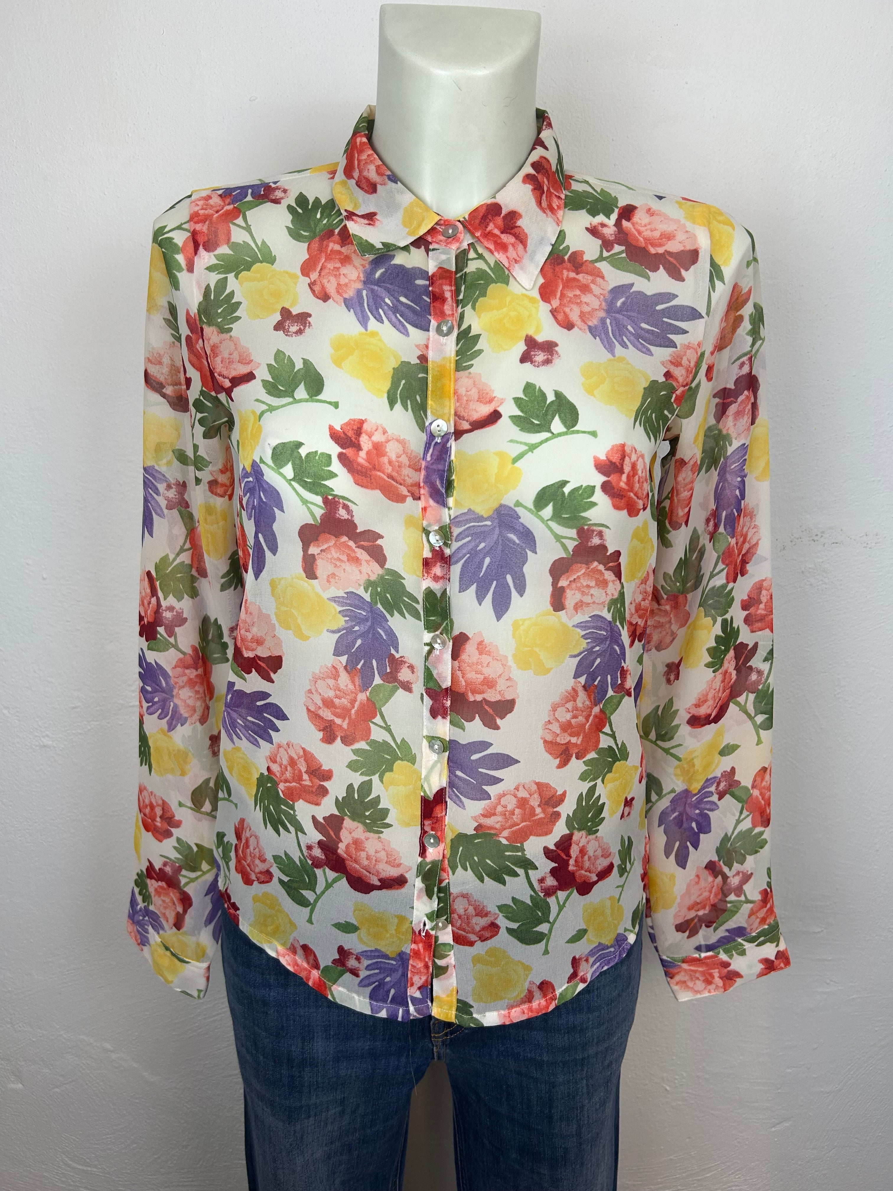 Πουκάμισο Floral Διαφανές Vintage