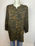 Σακάκι Vintage Animal Print με Χρυσά Κουμπιά