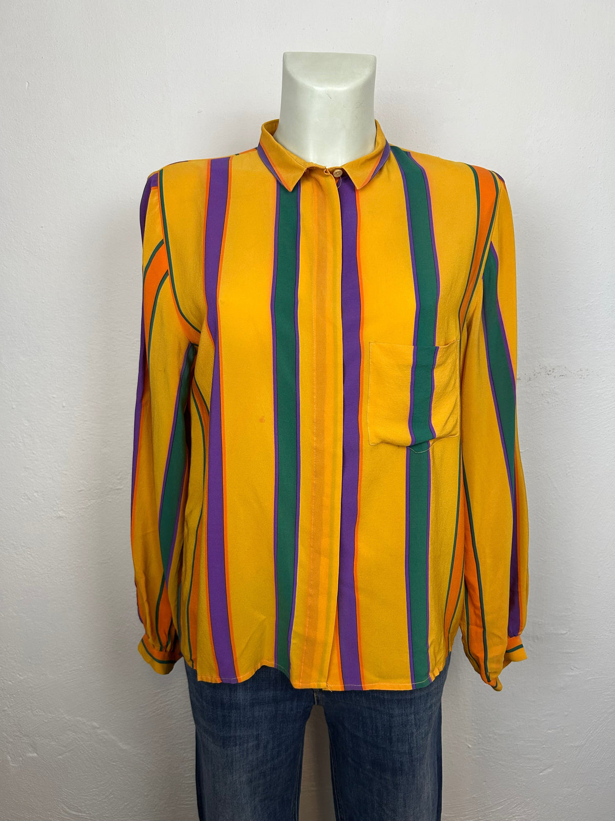 Vintage Ριγέ Πουκάμισο Κίτρινο | Multicolor Stripes