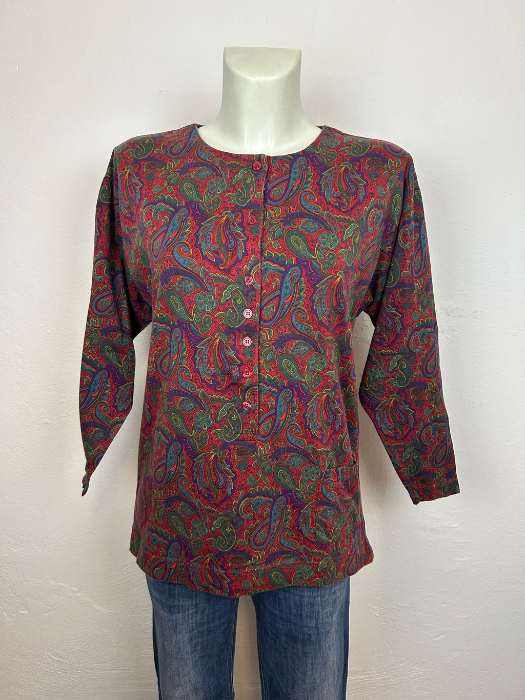 Vintage Paisley Βαμβακερή Μπλούζα Gap