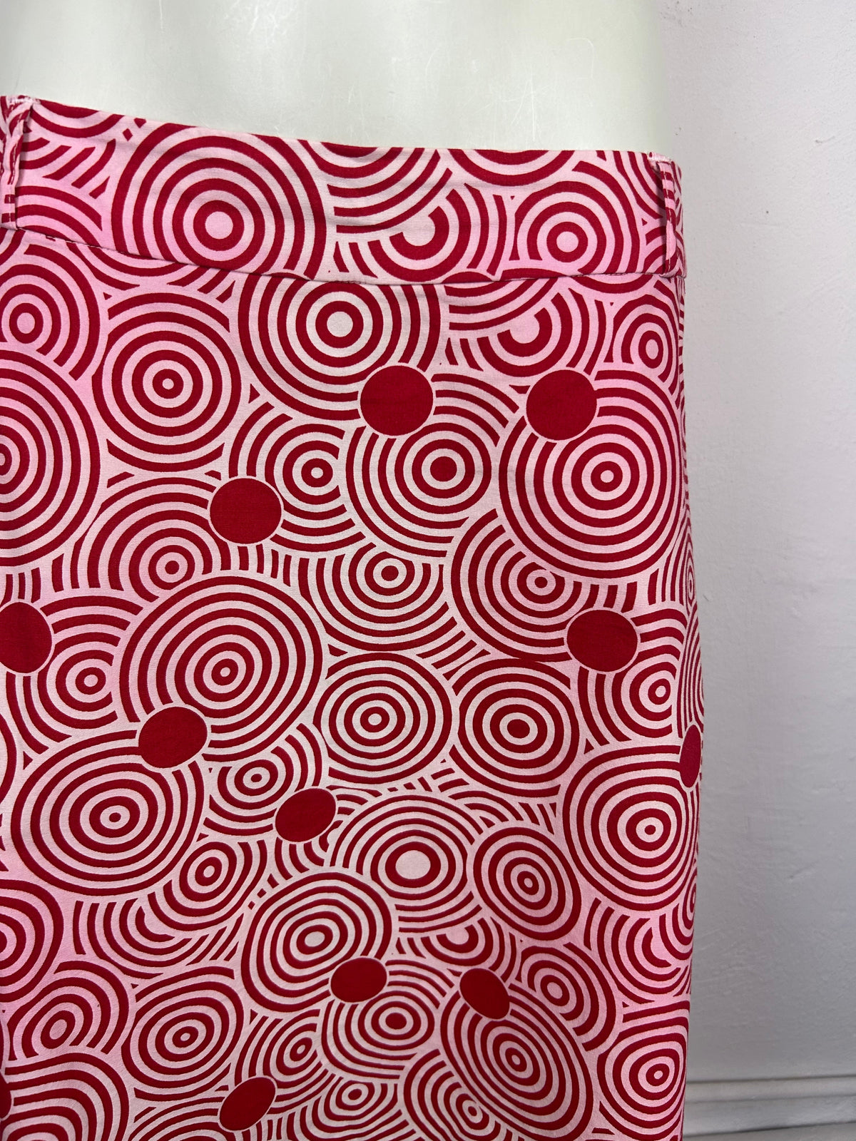 Vero Moda Vintage Φούστα Retro Circles Print — Ροζ & Κόκκινο