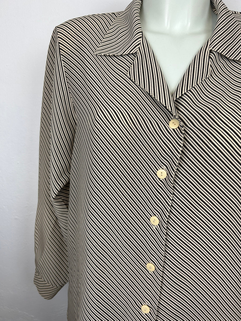 Vintage Silk Ριγέ Πουκάμισο