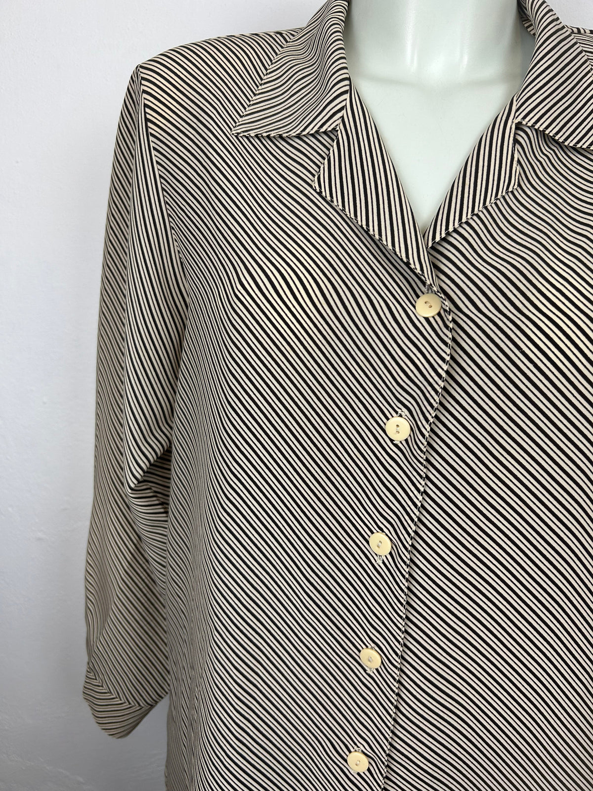 Vintage Silk Ριγέ Πουκάμισο