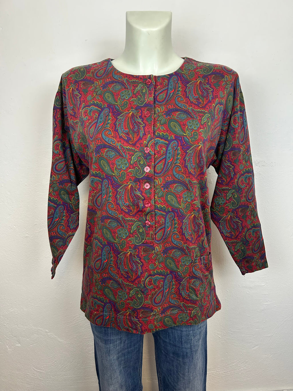 Vintage Paisley Βαμβακερή Μπλούζα Gap
