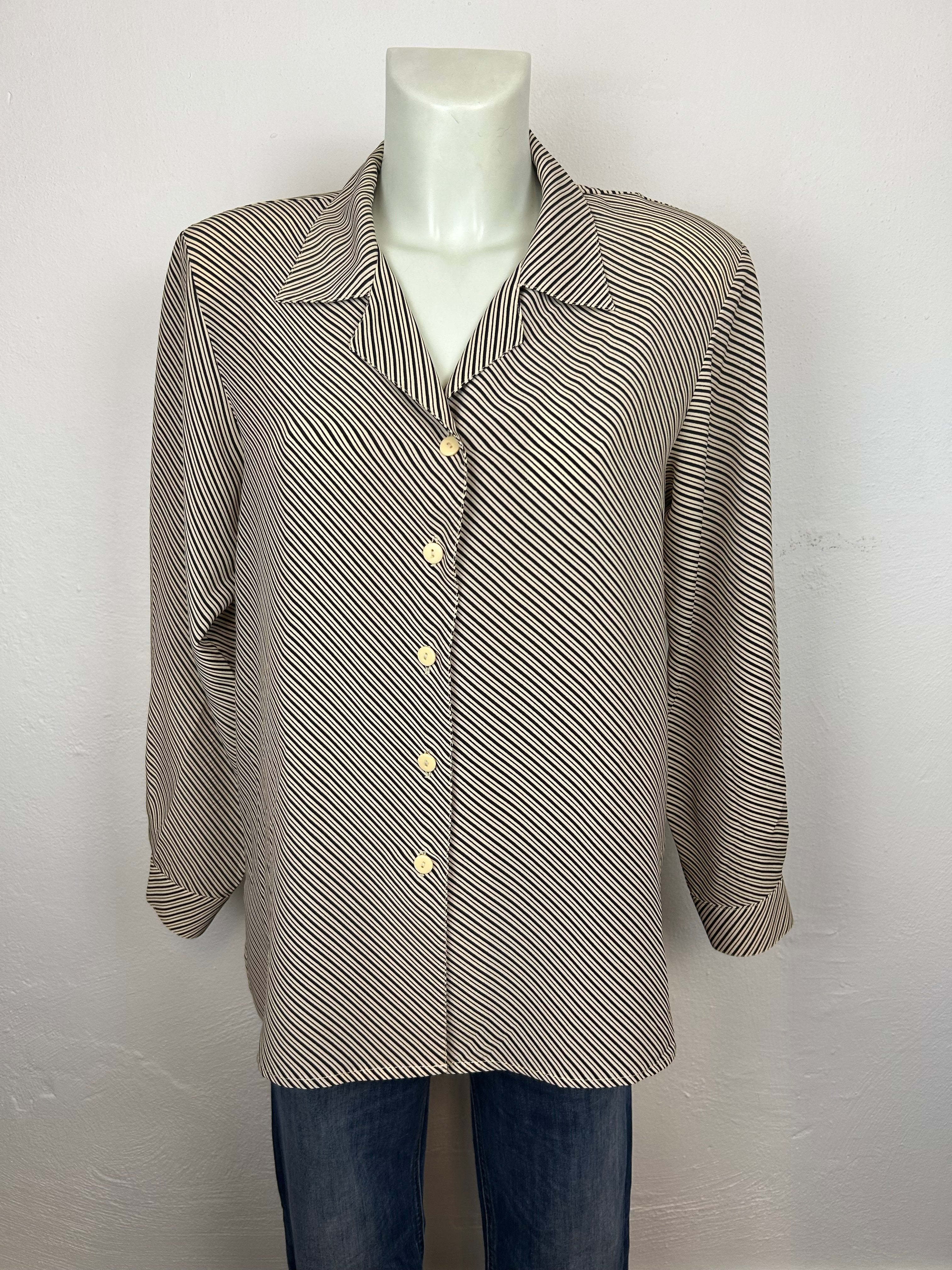 Vintage Silk Ριγέ Πουκάμισο