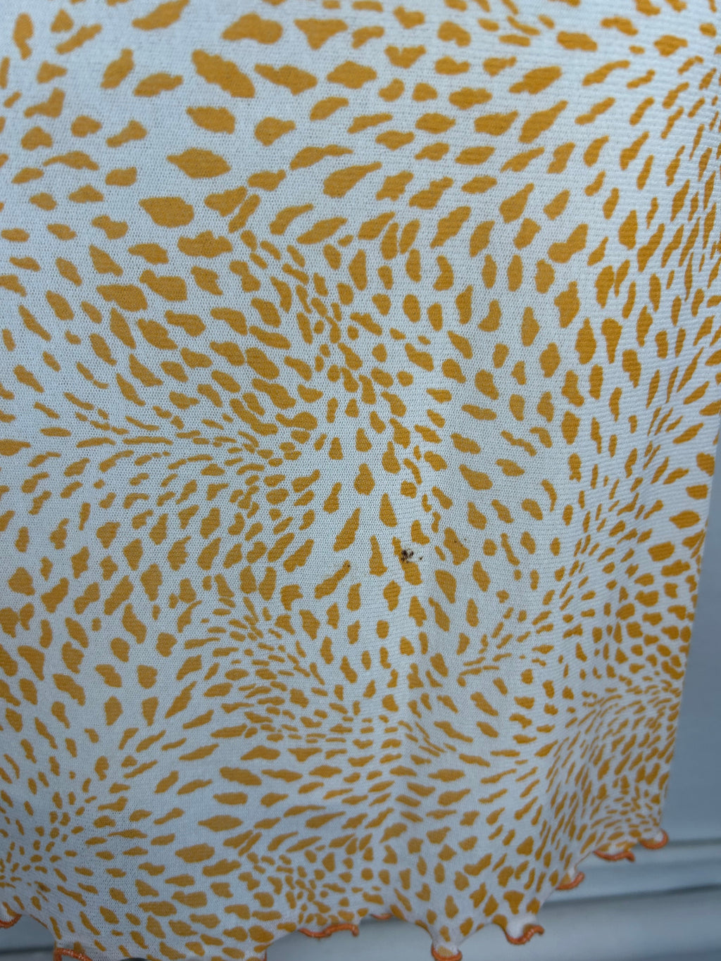 Vintage Φούστα Pencil με Print Leopard Κίτρινο-Πορτοκαλί