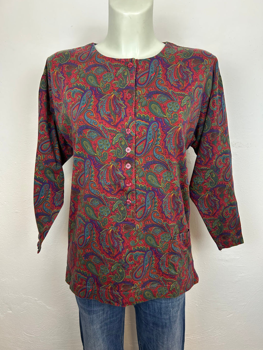 Vintage Paisley Βαμβακερή Μπλούζα Gap
