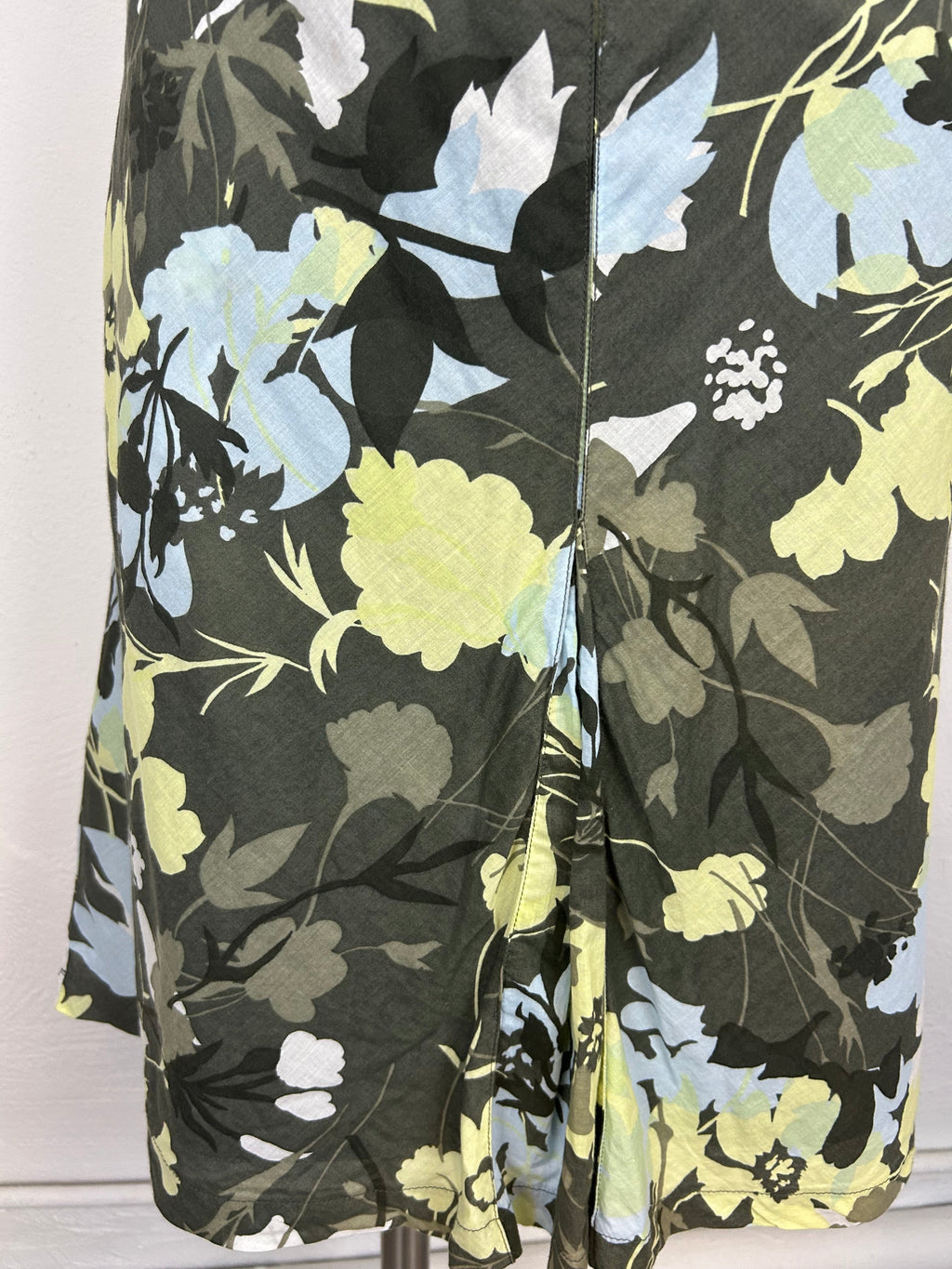 Vintage Floral Φούστα Midi Street One – Χακί / Κίτρινο / Γαλάζιο