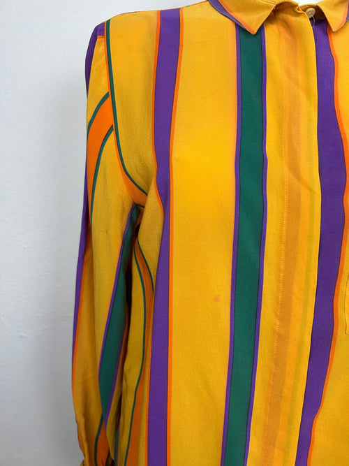 Vintage Ριγέ Πουκάμισο Κίτρινο | Multicolor Stripes