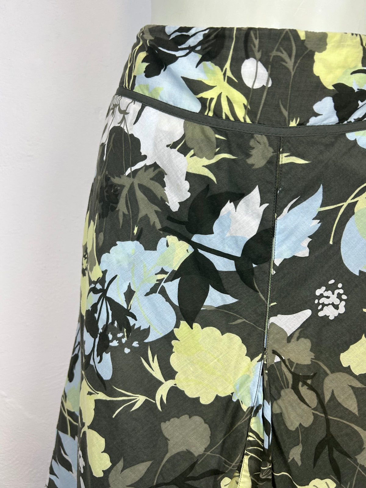 Vintage Floral Φούστα Midi Street One – Χακί / Κίτρινο / Γαλάζιο