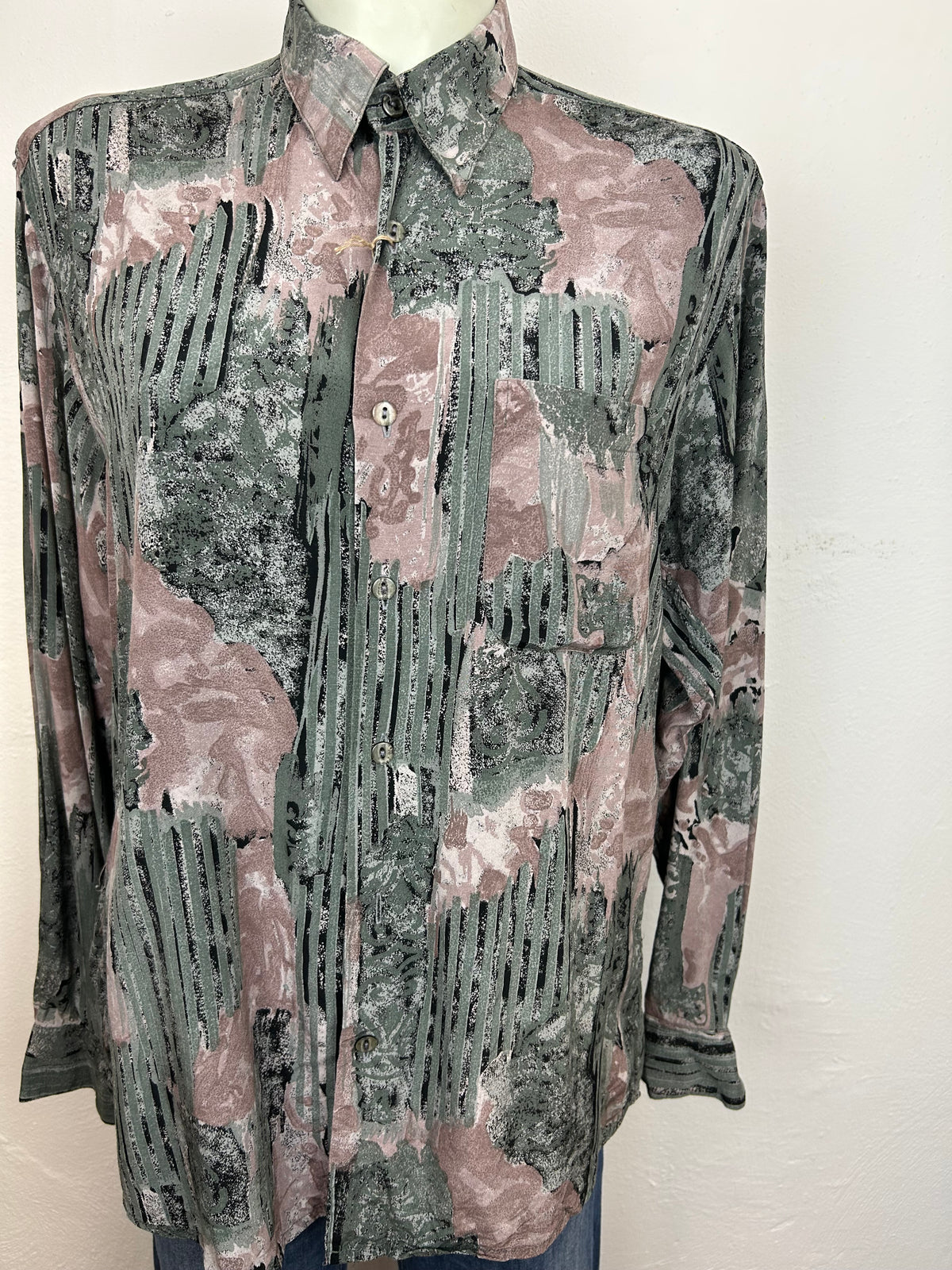 Vintage Πουκάμισο με Abstract Print '90s