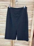 Vintage Μαύρη Midi Pencil Skirt με V-Μπάσκα