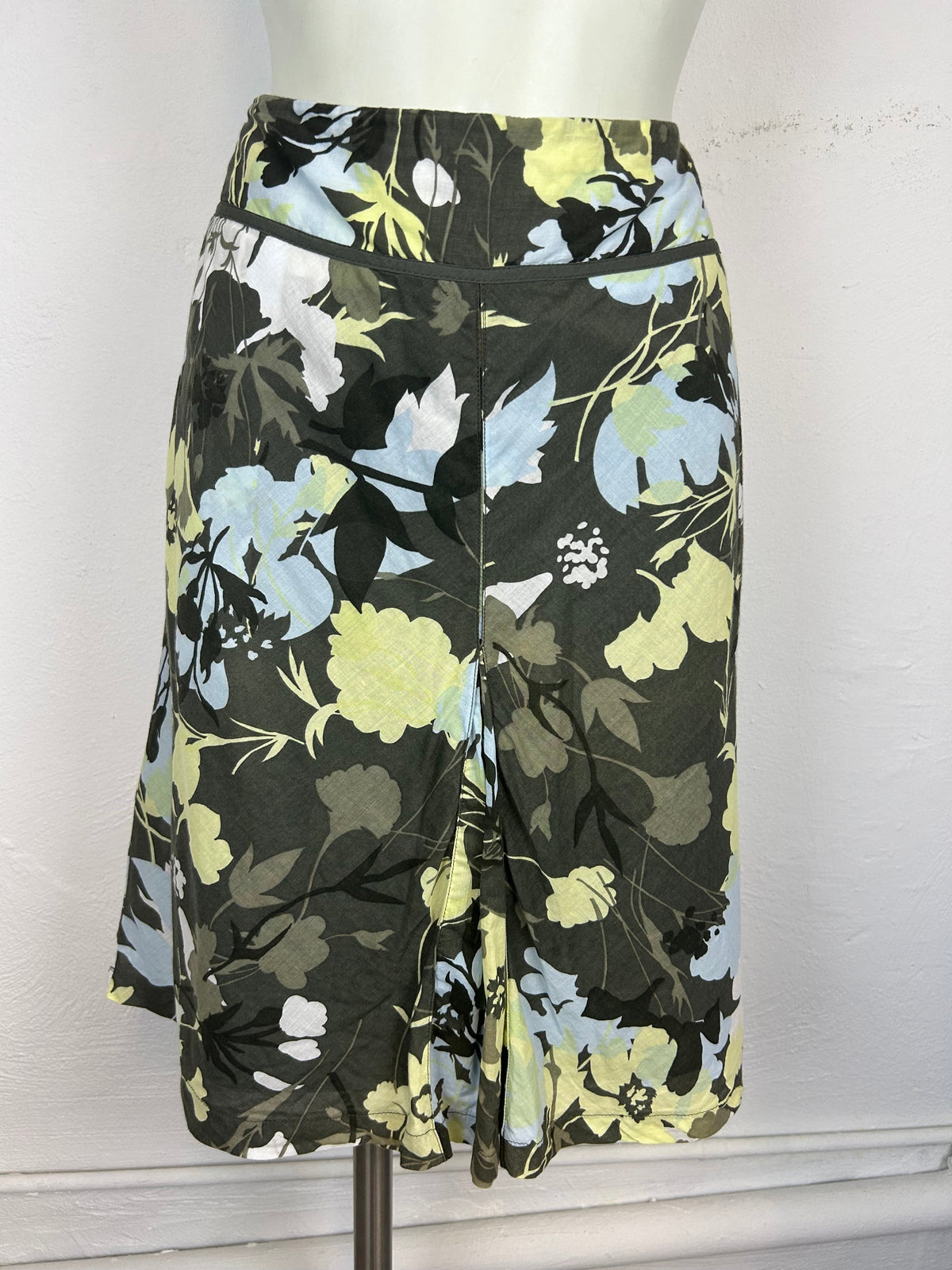 Vintage Floral Φούστα Midi Street One – Χακί / Κίτρινο / Γαλάζιο