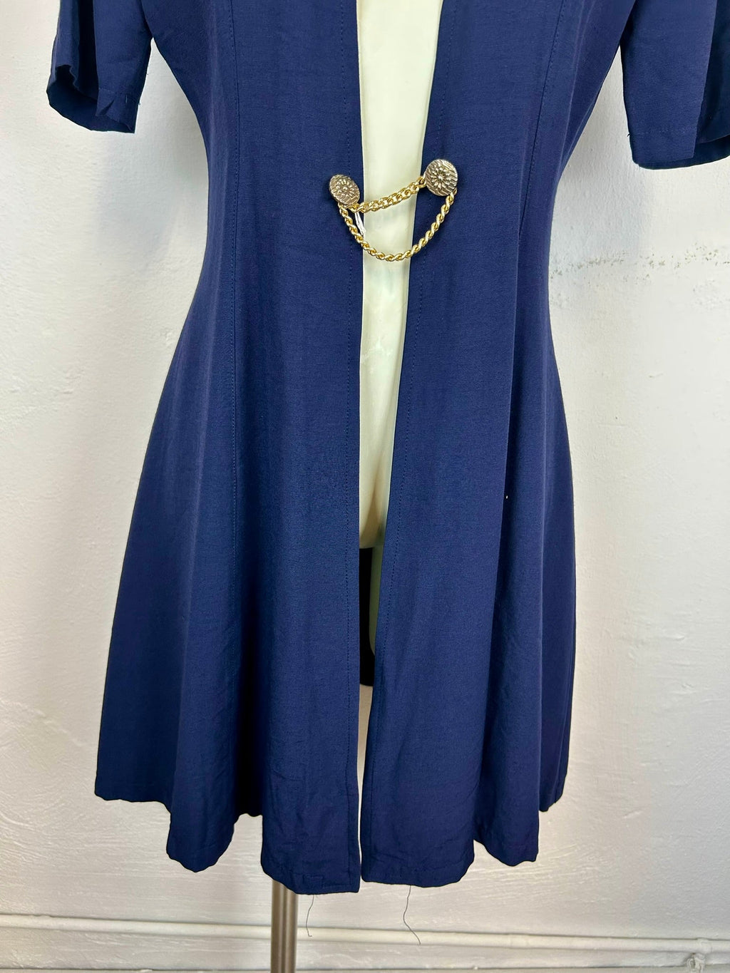 Vintage Navy Blue Cardigan - κάτω μέρος
