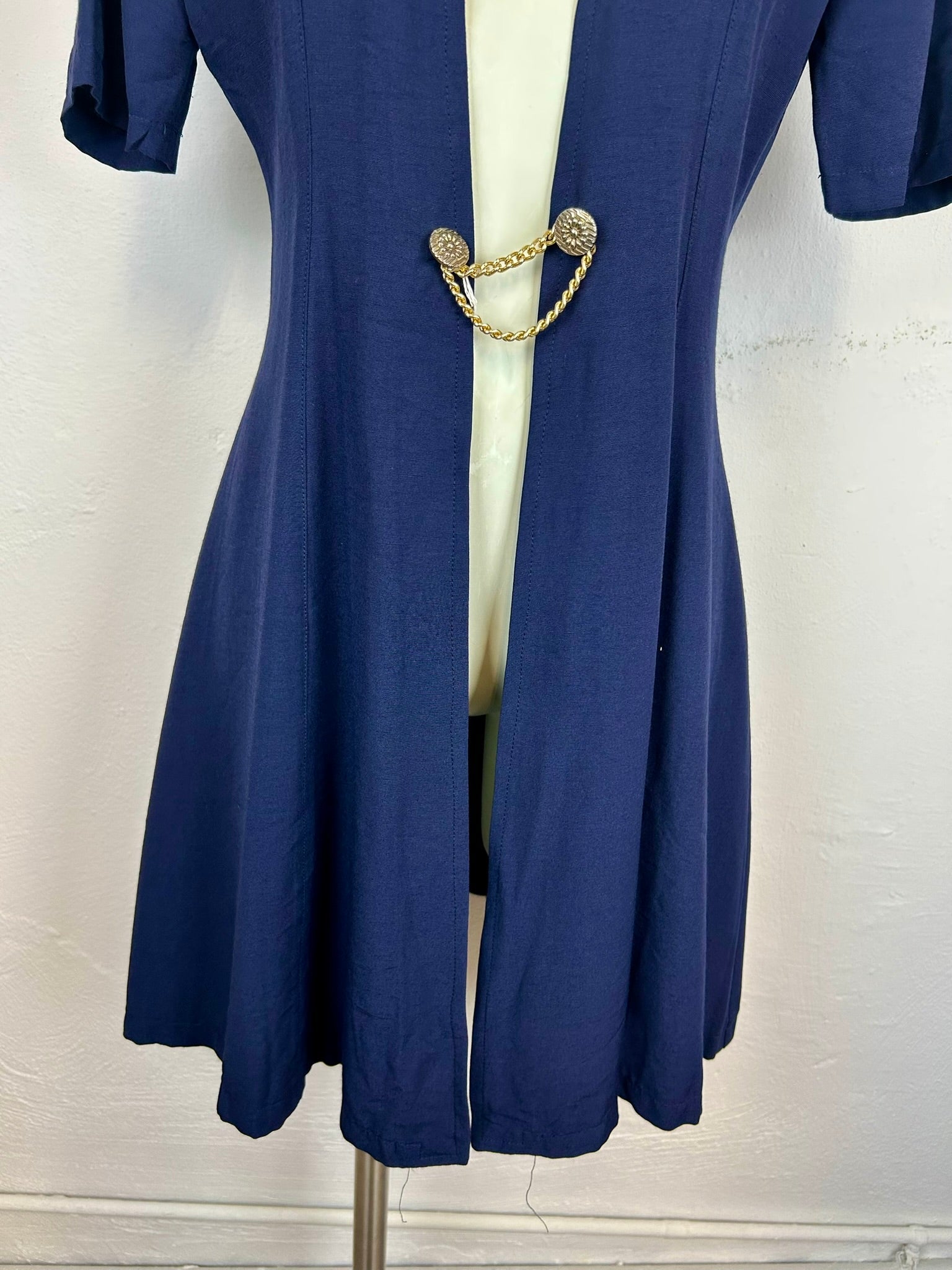 Vintage Navy Blue Cardigan - κάτω μέρος