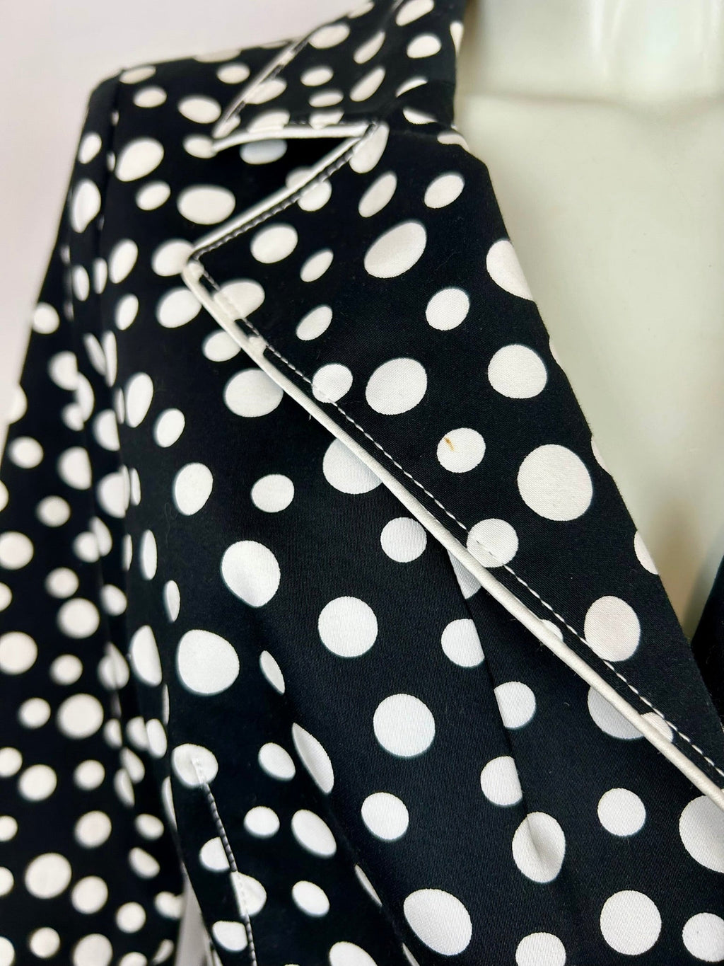 Vintage Blazer Polka Dot Μαύρο/Άσπρο