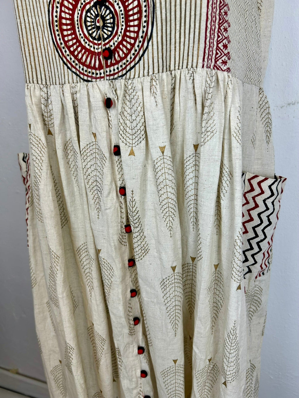 Vintage boho maxi φόρεμα - λεπτομέρεια φούστας 2