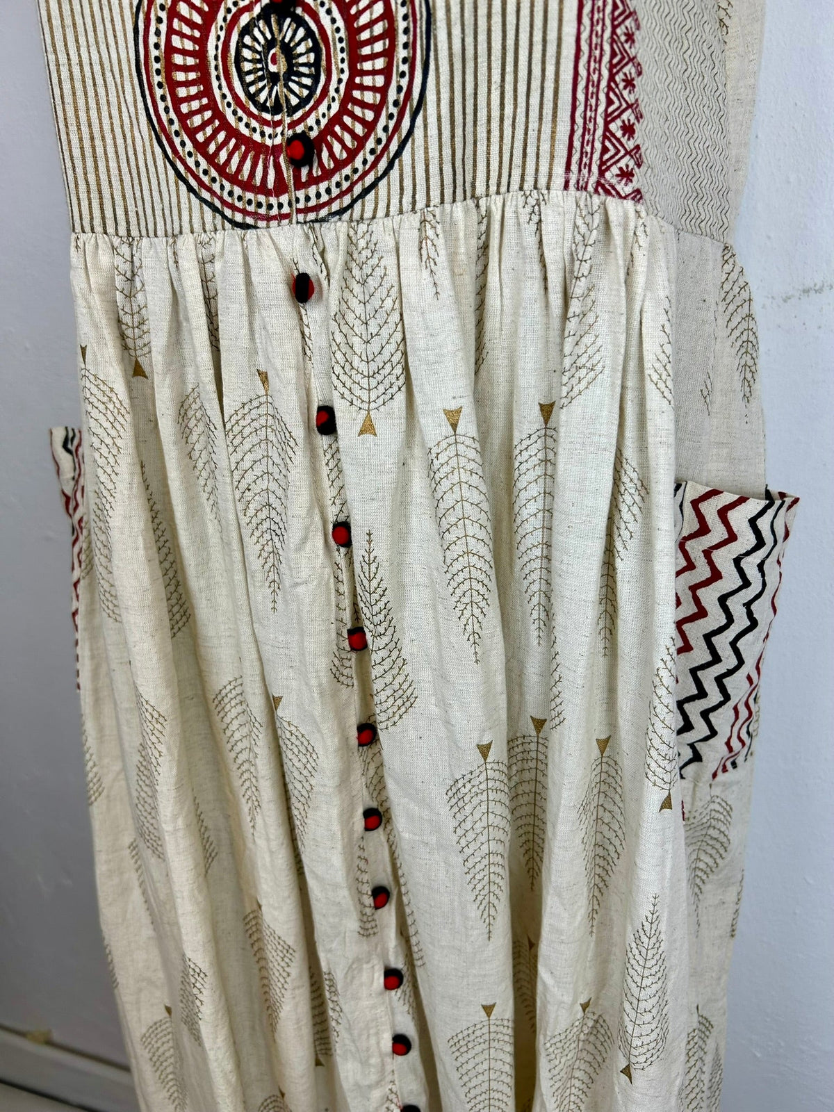 Vintage boho maxi φόρεμα - λεπτομέρεια φούστας 2