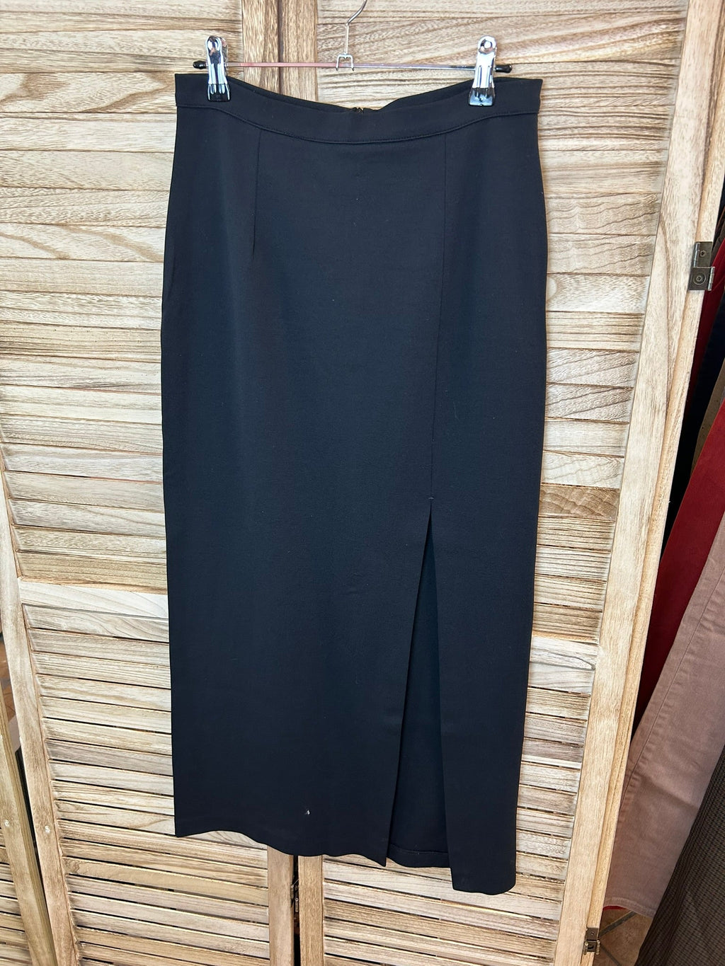 Vintage Maxi Φούστα Μαύρη - μπροστινή όψη