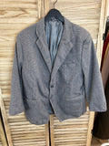 Vintage γκρι glen plaid blazer - μπροστινή όψη