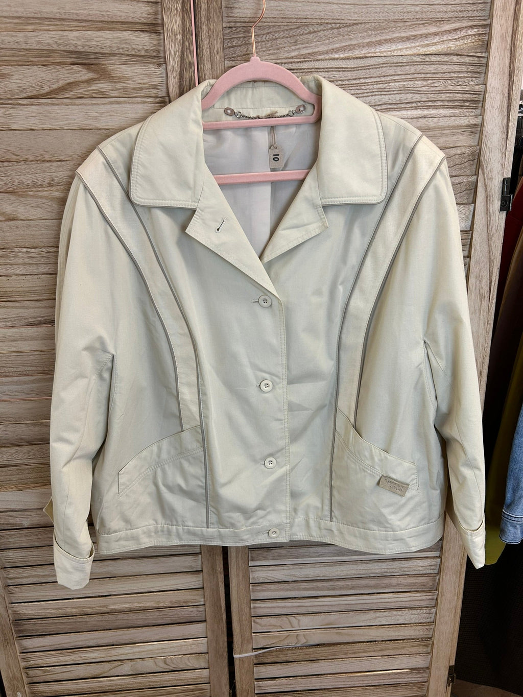 Vintage Y2K Jacket Εκρού - μπροστινή όψη