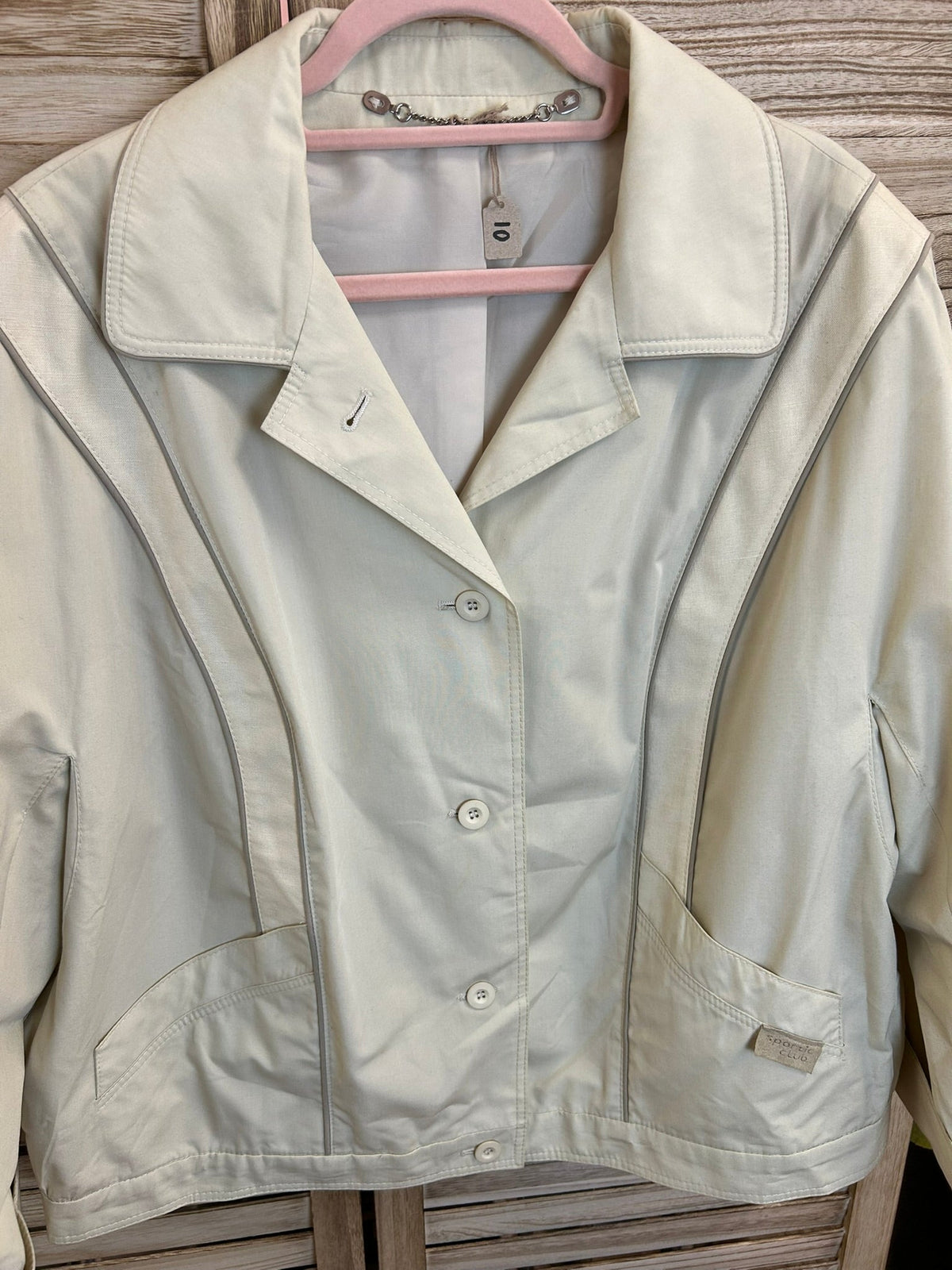 Vintage Y2K Jacket Εκρού - μπροστινή όψη πλήρης