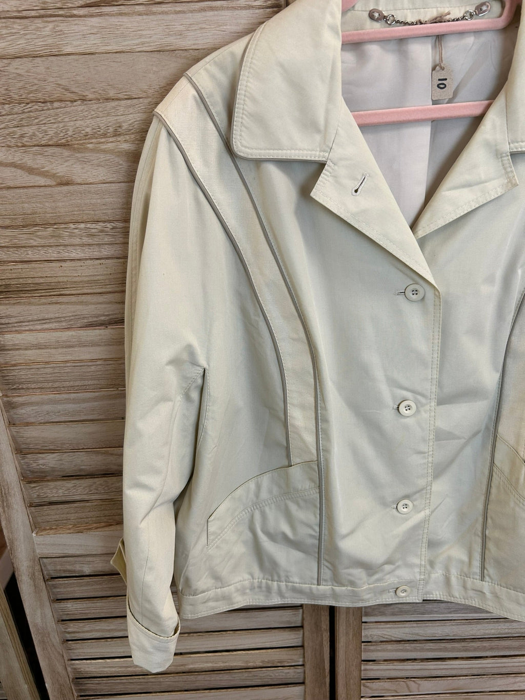 Vintage Y2K Jacket Εκρού - μανίκι και τσέπη