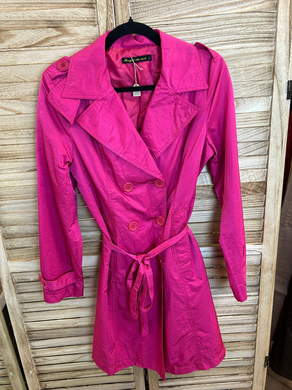 Vintage Trench Coat Fuchsia - κάτω μέρος