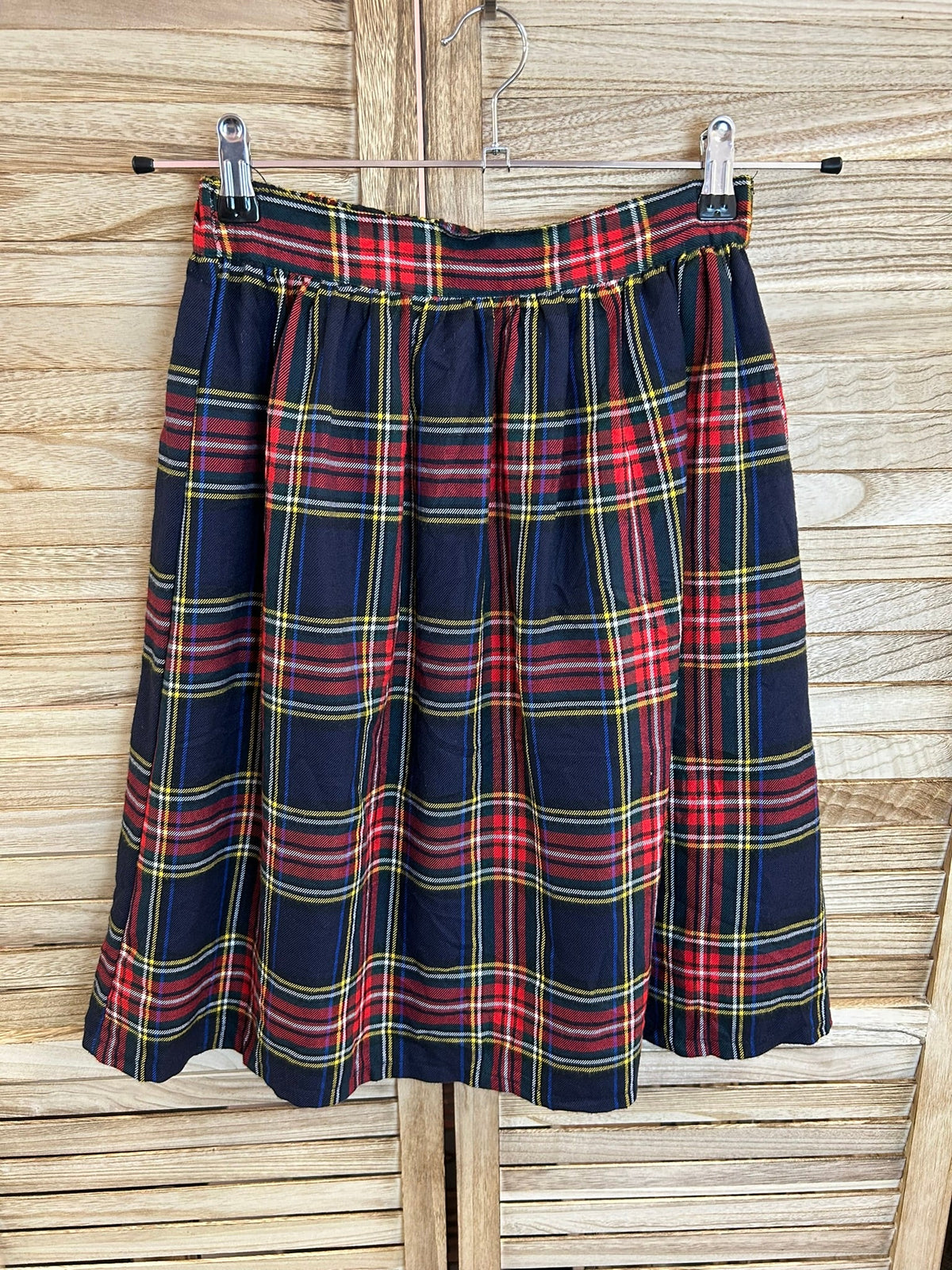 Vintage Royal Stewart tartan midi φούστα - συνολική μπροστινή όψη