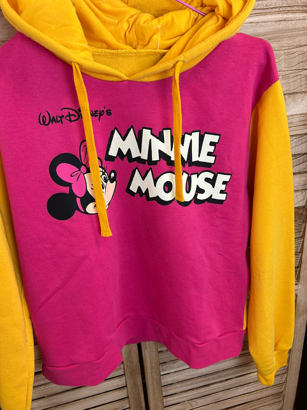 Vintage Reworked Minnie Mouse Hoodie - μπροστά γωνία