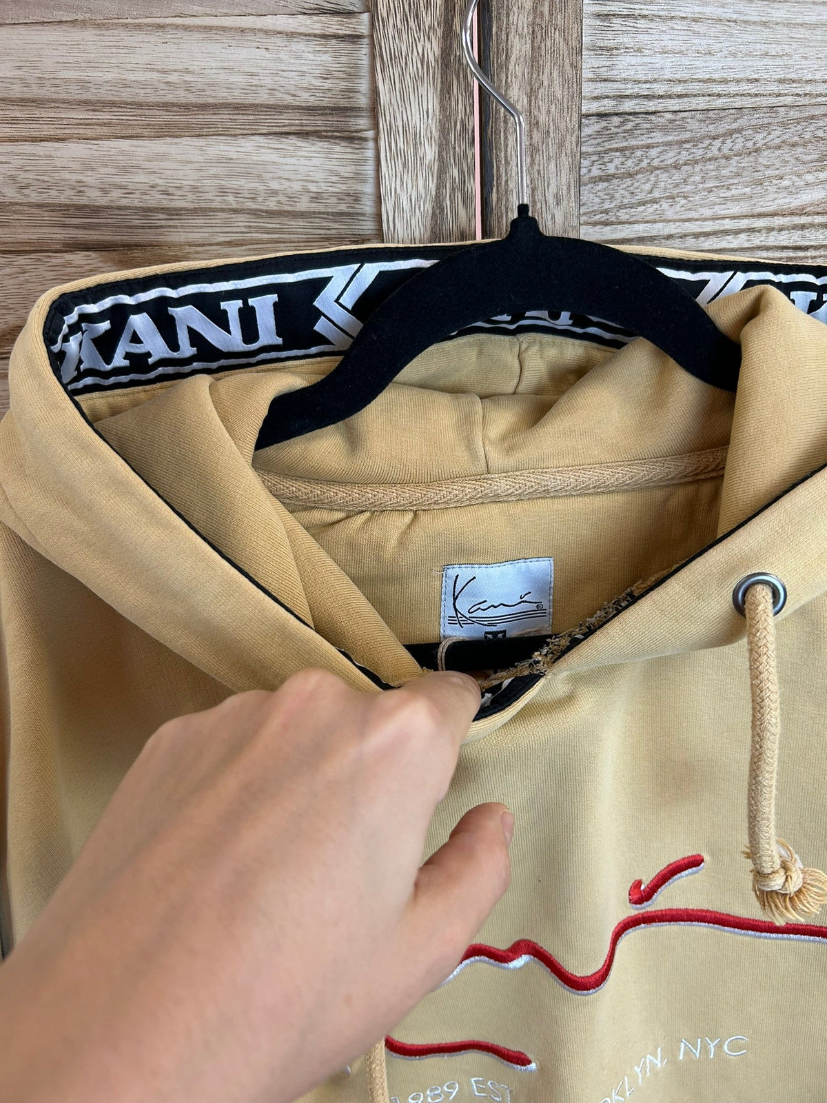 Vintage Karl Kani Signature Hoodie - ετικέτα εσωτερική