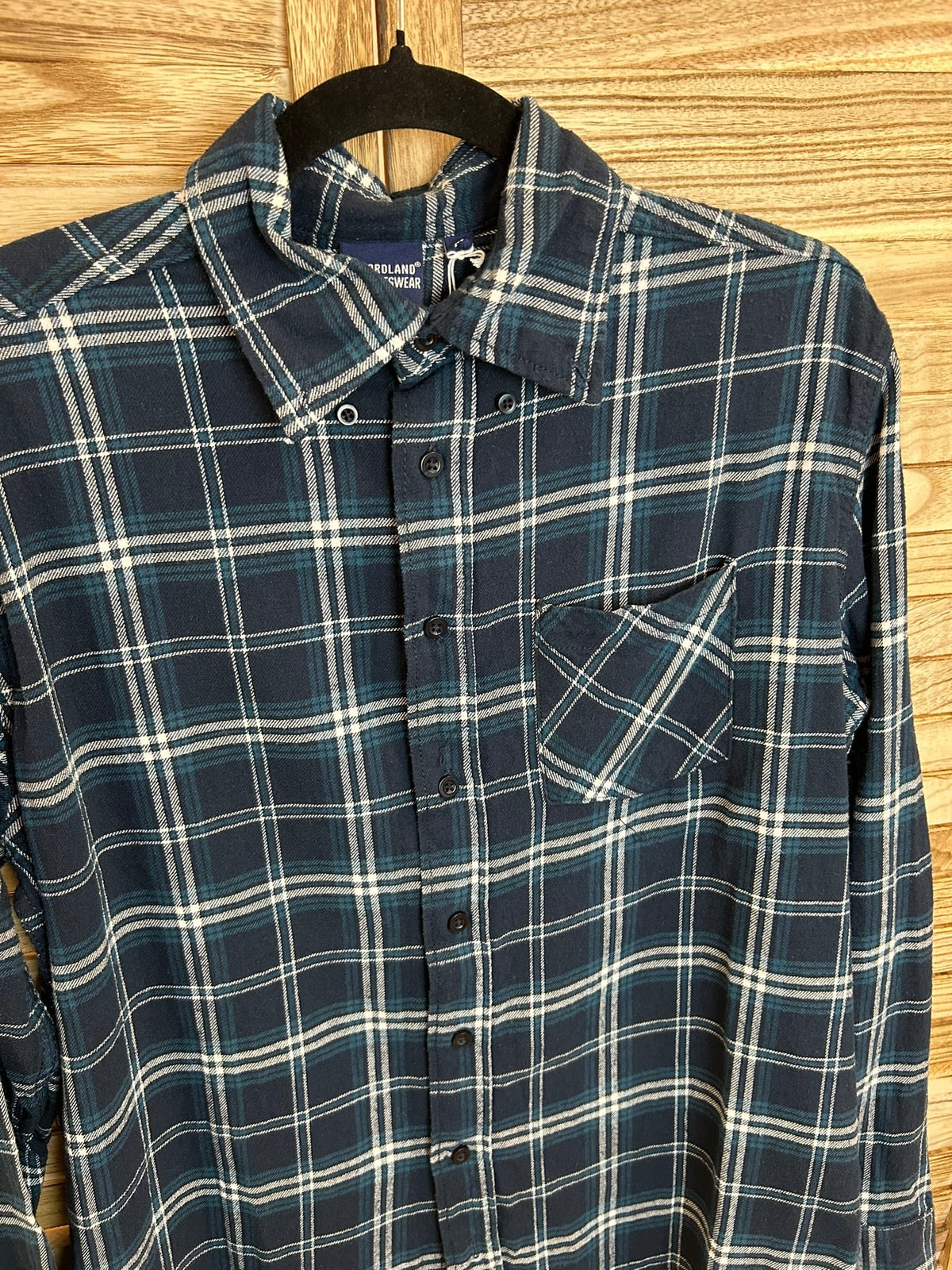 Nordland Sportswear flannel πουκάμισο - μπροστινή λεπτομέρεια