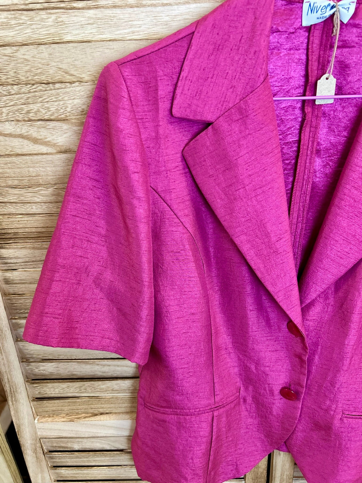 Vintage blazer φούξια Niverana - λεπτομέρεια
