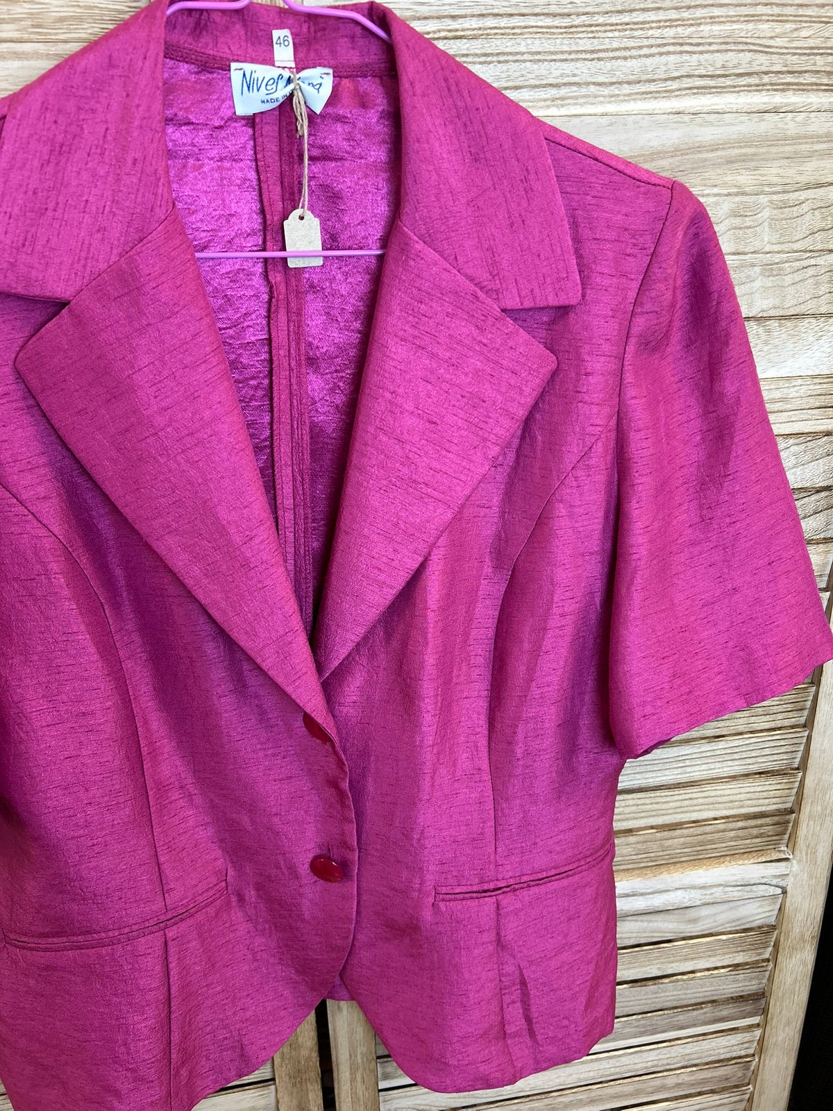 Vintage blazer φούξια Niverana - μπροστά