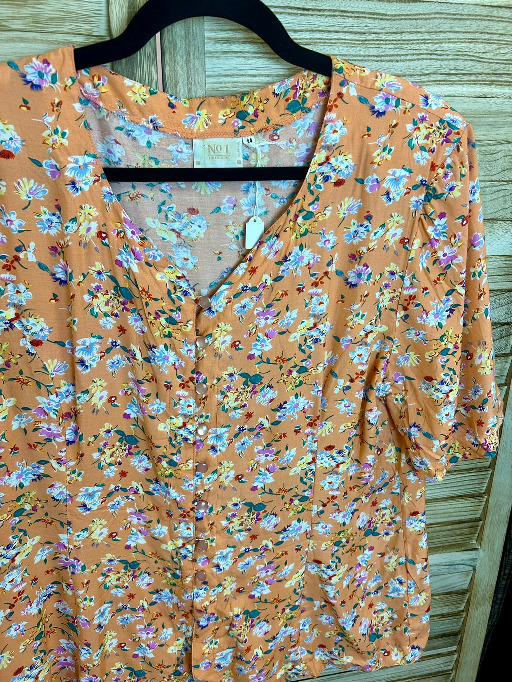 Vintage floral μπλούζα - λεπτομέρεια print