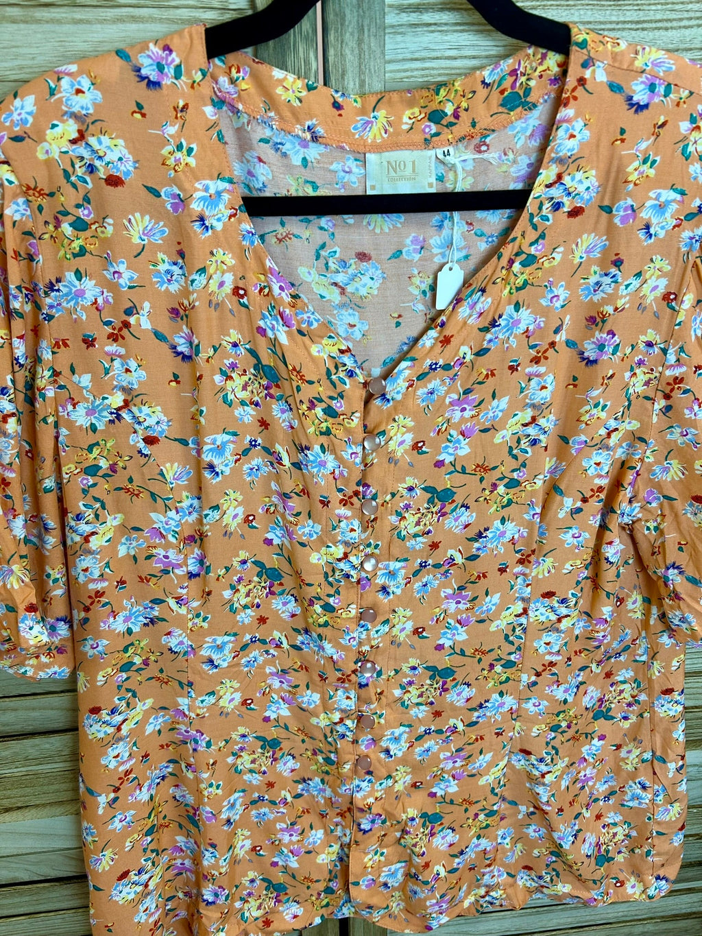 Vintage floral μπλούζα - ολόσωμη μπροστά 2
