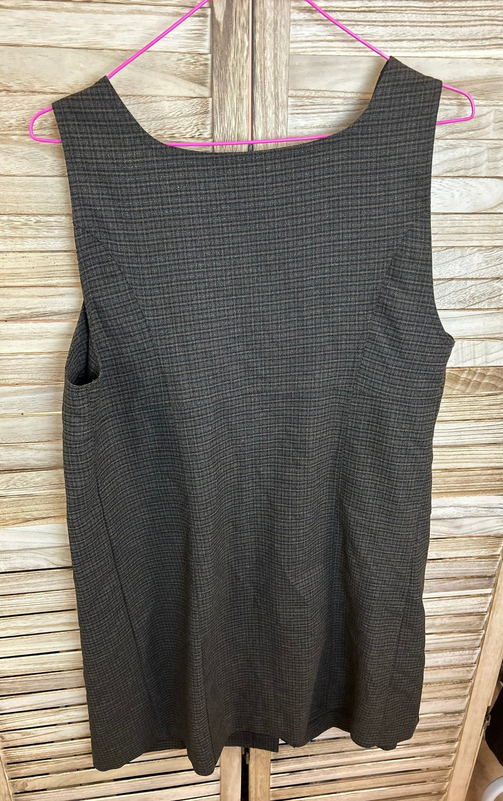 Vintage sarafan Pit-Mat Mama - λεπτομέρεια υφής tweed