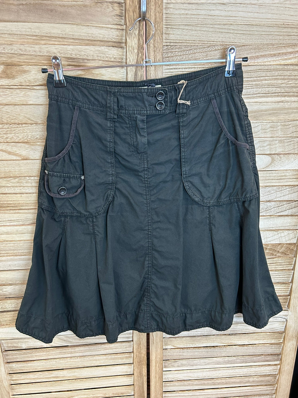 Esprit Μαύρη Cargo Midi Φούστα με Τσέπες