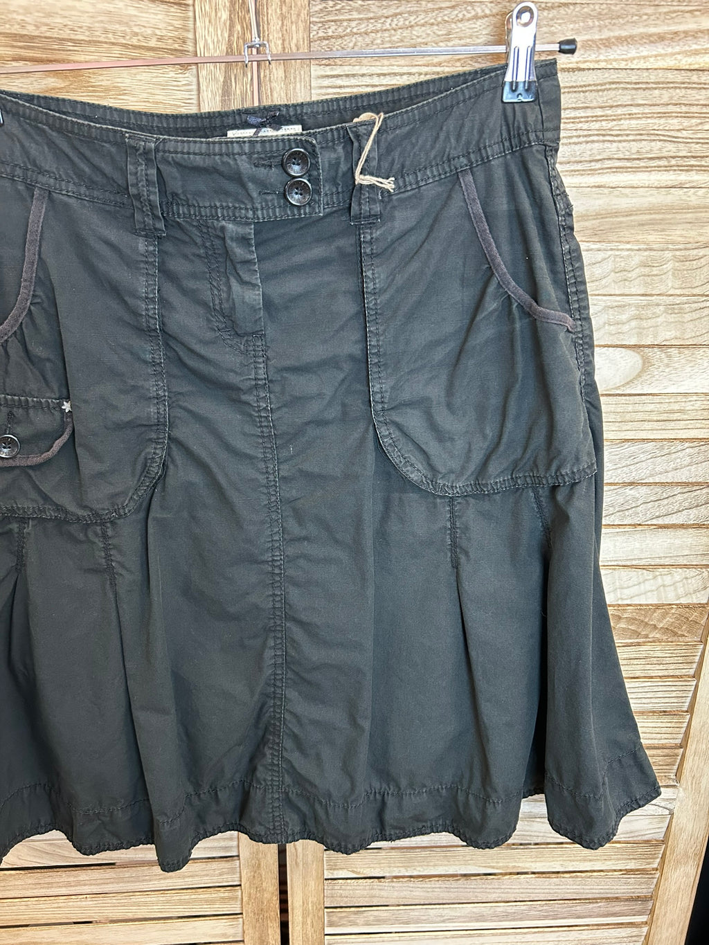 Esprit Μαύρη Cargo Midi Φούστα με Τσέπες