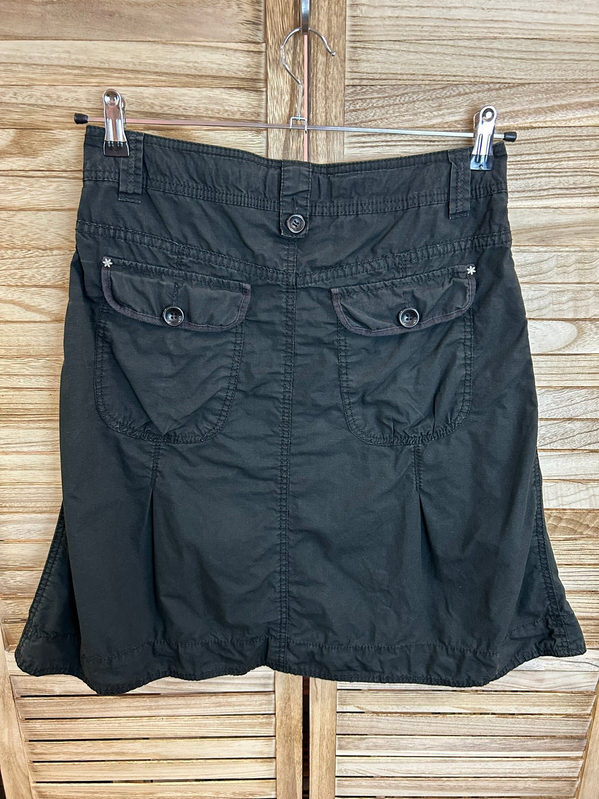 Esprit Μαύρη Cargo Midi Φούστα με Τσέπες