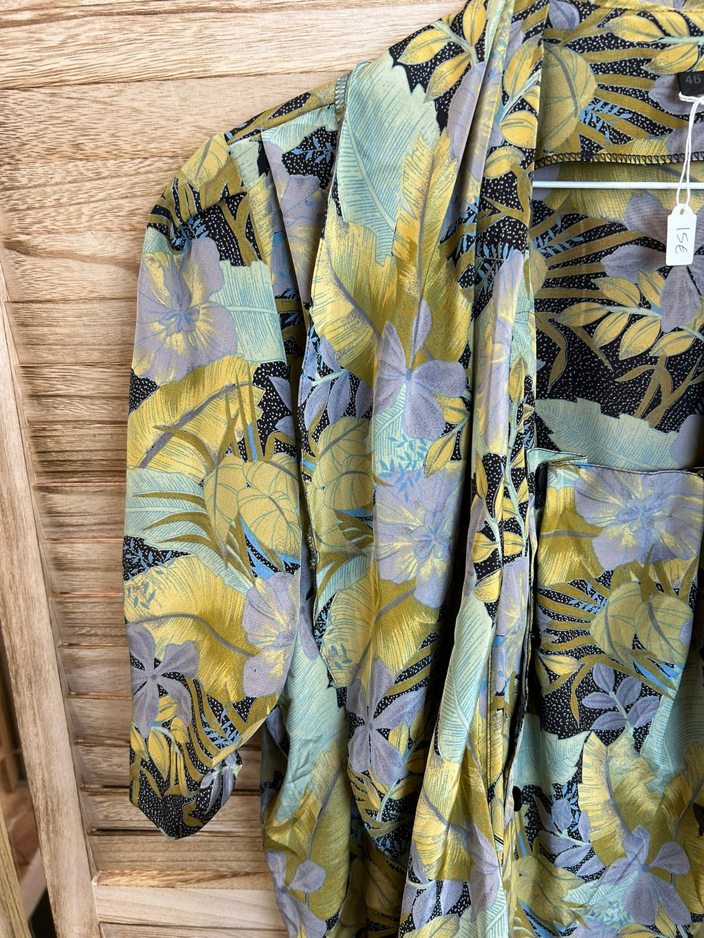 Vintage tropical kimono jacket - ολόσωμη εμπρός όψη