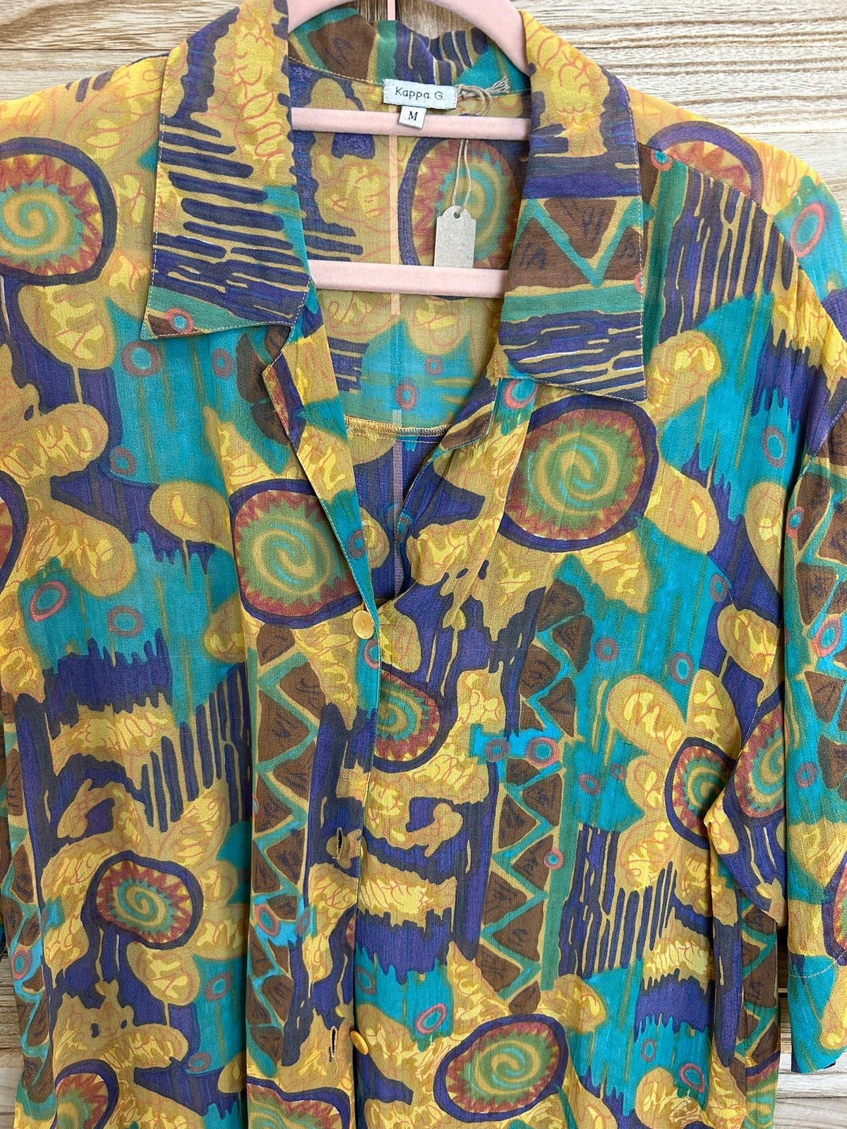 Kappa G vintage shirt - λεπτομέρεια κολαρακιού και κουμπιών