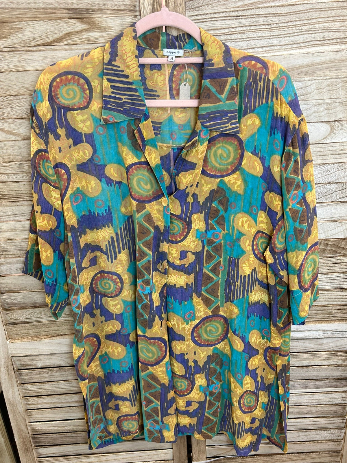 Kappa G vintage psychedelic shirt - ολόσωμη εμπρός όψη 2