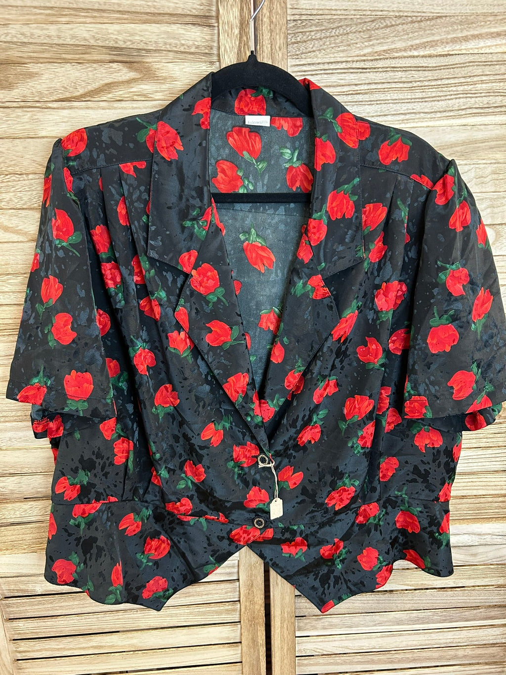 Vintage rose print μπλούζα - ολόσωμη εμπρός όψη 2